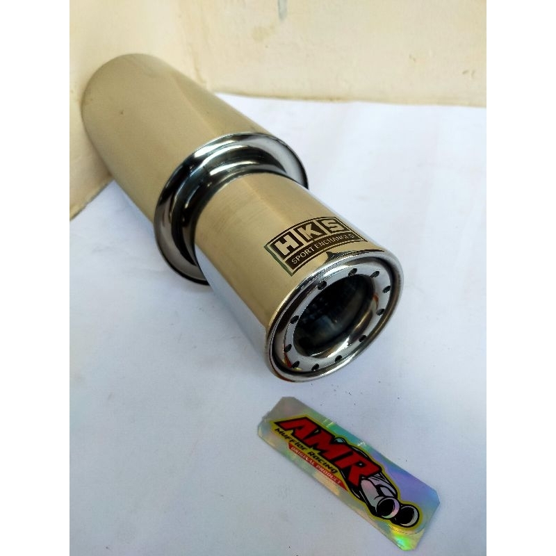 Knalpot Mobil Racing HKS Tabung Panjang Fullstainless