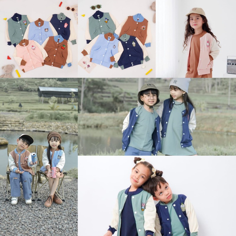 Varsity Series Jaket Anak Cowok Cewek Premium Tobeli Kids