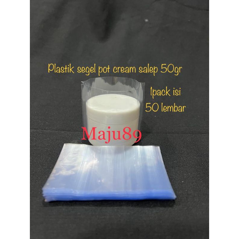 Plastik segel pot cream salep 50gr (isi 50) plastik shrink wrap
