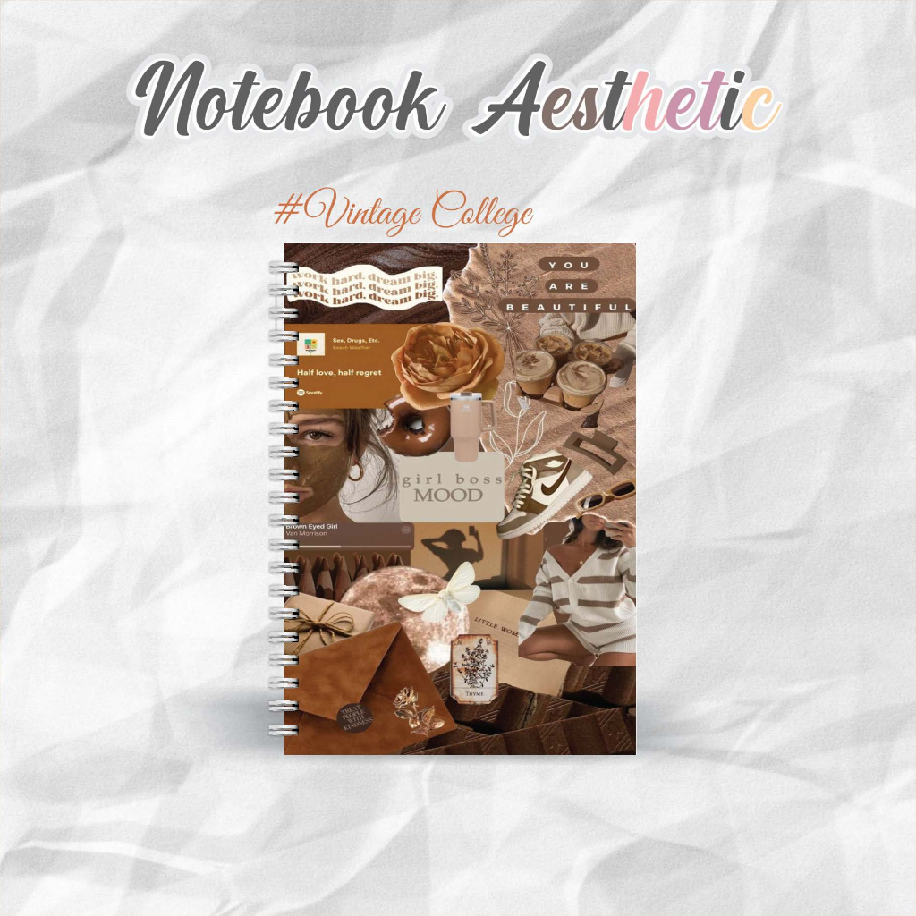 

NOTEBOOK A5 VINTAGE COLLEGE CATATAN/JURNAL BOOKPAPER GRID/KOTAK2#DOTTED/TITIK2#BLANK/POLOS