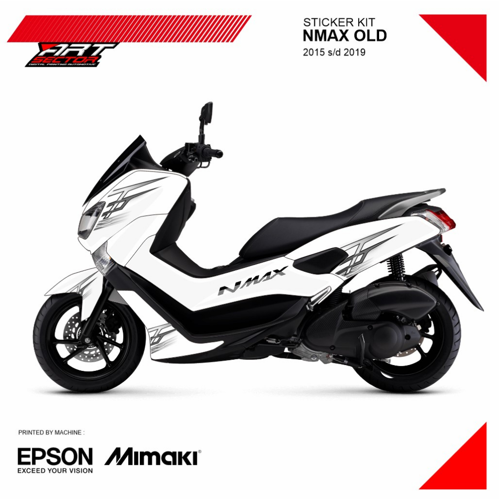 STICKER STRIPING TRANSPARAN NMAX OLD GARIS ABU