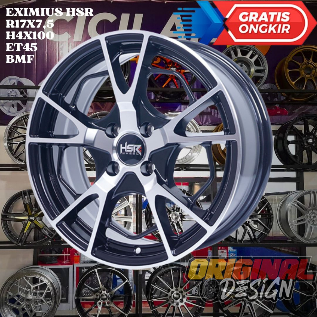 Velg Mobil Mazda2 , Mobilio , Raize , Rocky , HSR EXIMIUS Ring 17 R17
