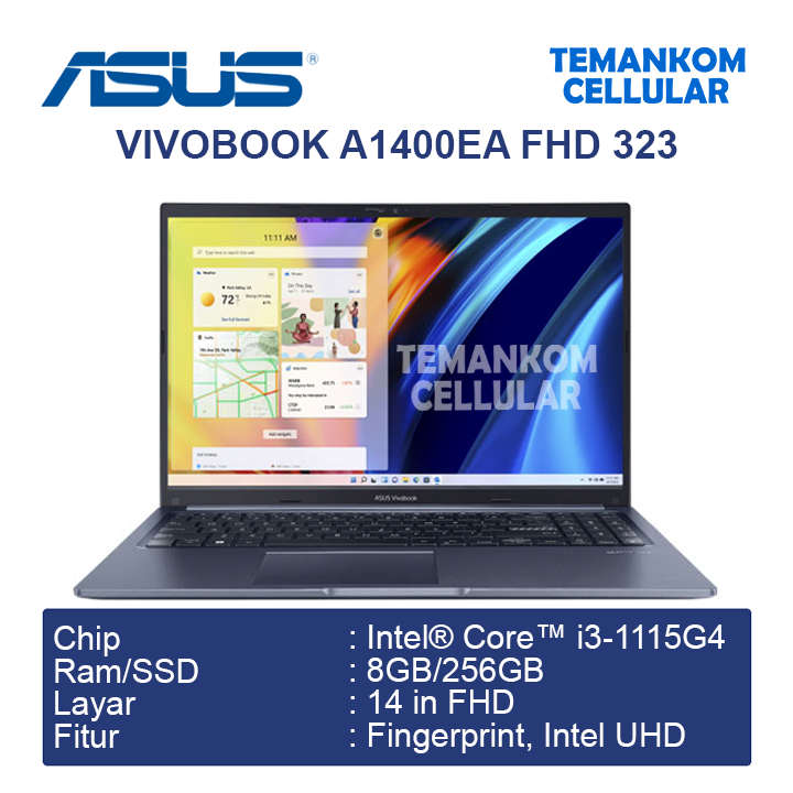Laptop ASUS A1400EA-FHD323 Core i3-1115G4 RAM 8GB 256GB Garansi RESMI