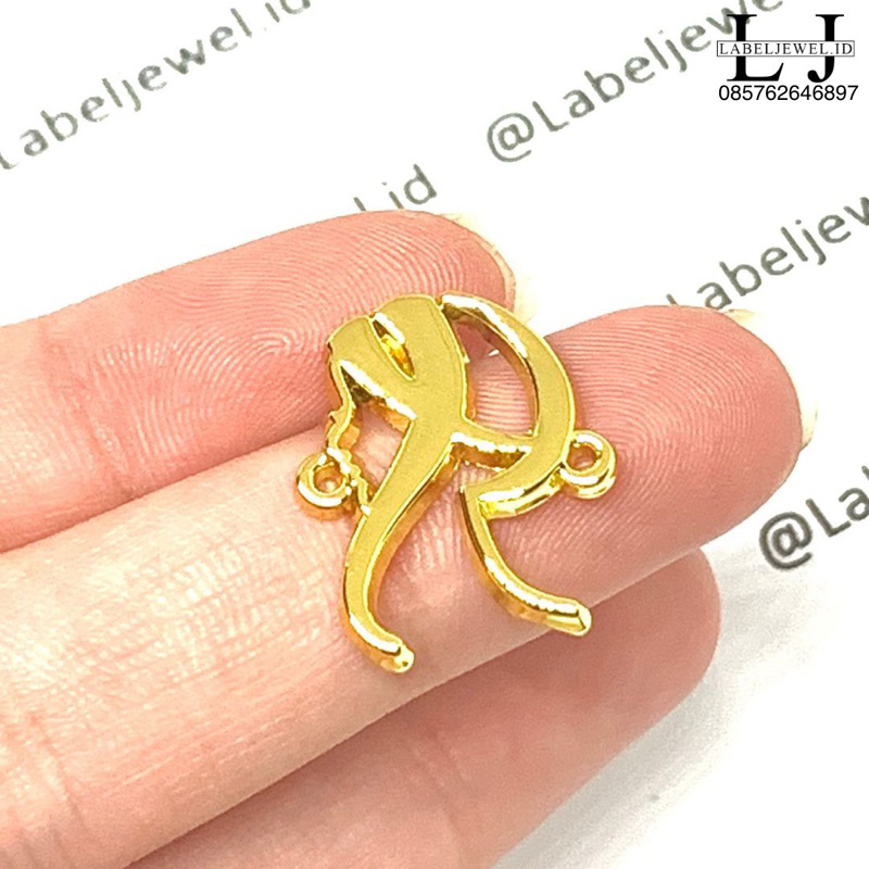 Custom Label Plat Hijab/ Label bentuk Unik / Label Merk Gamis / Label Tag / Label Alloy Anti Karat A