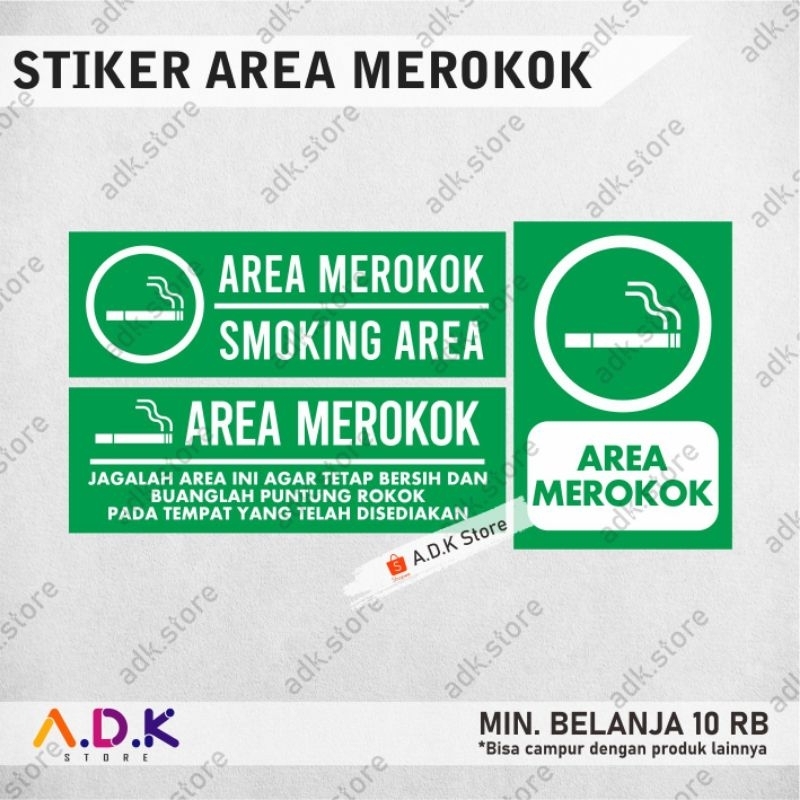 

STIKER AREA MEROKOK | SMOKING AREA