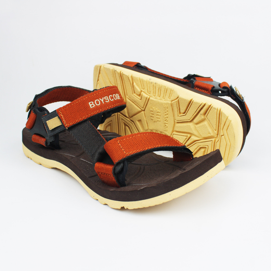 BOYSCODE - Authentic Strap Coklat Bata | Sendal Jepit Gunung Outdoor Casual Pria Wanita | Sendal San