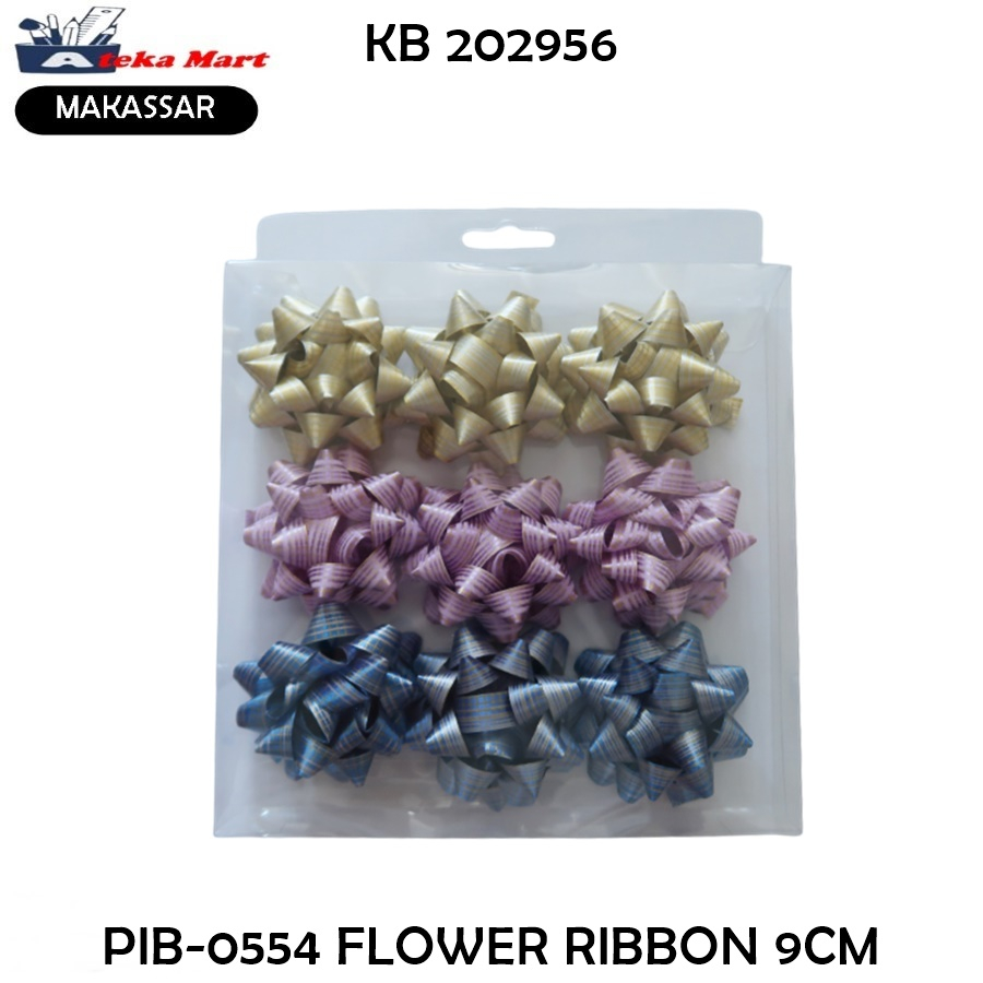 

[BOX/9PCS] PIB-0554 FLOWER RIBBON 9CM PITA JADI