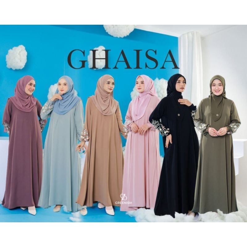 GHAISA DRESS BY GREENISM ORIGINAL GAMIS BORDIR