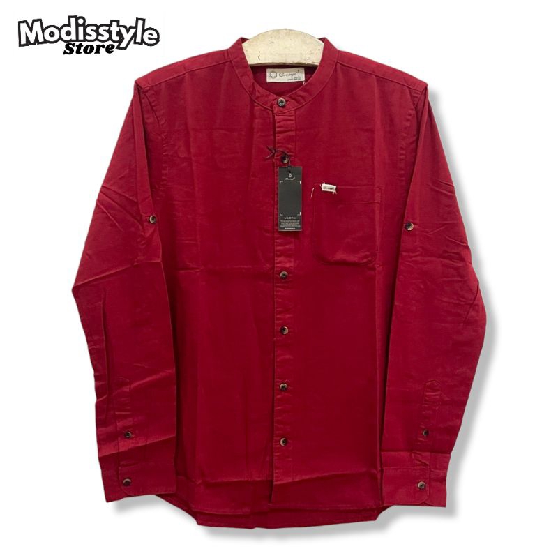 Kemeja Polos Semi Koko Lengan Panjang/Kemeja Semi kemko Lengan Panjang / Kemeja Kemko Original Conce