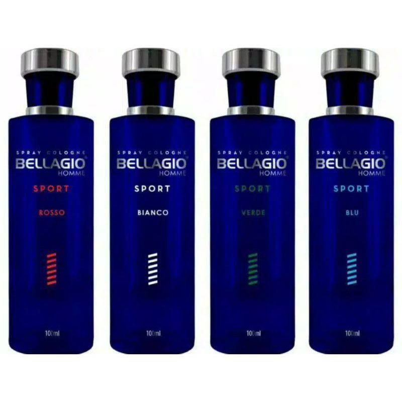 Produk Parfum Bellagio Sport EDT aroma Verde, Blu, Bianco, dan Rosso