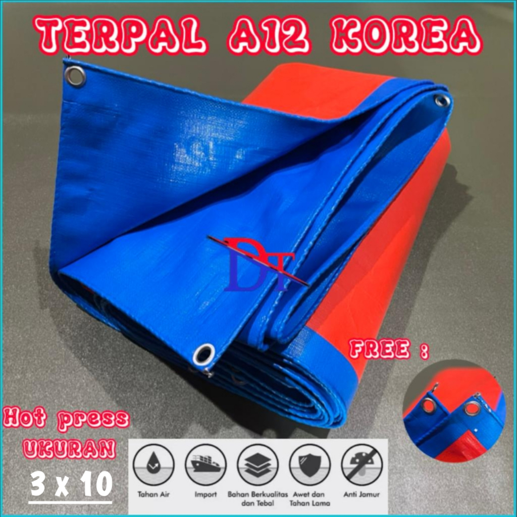 Terpal Plastik Ukuran 3x10 Type a12 Korea Super Tebal dan Kuat