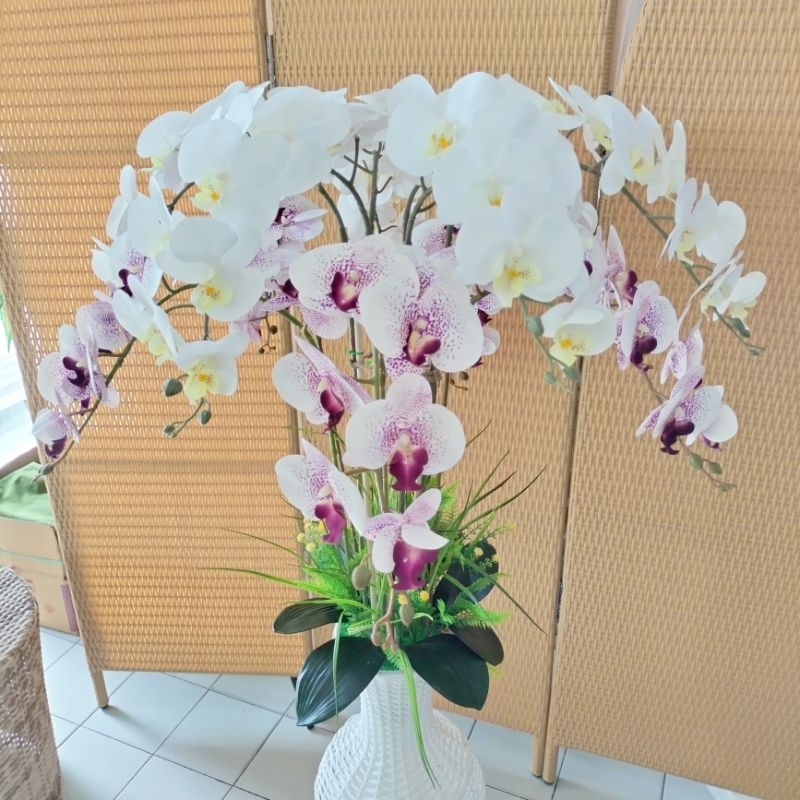 Bunga Anggrek Latex Sudut P Rtn Dekorasi Artificial Hiasan New