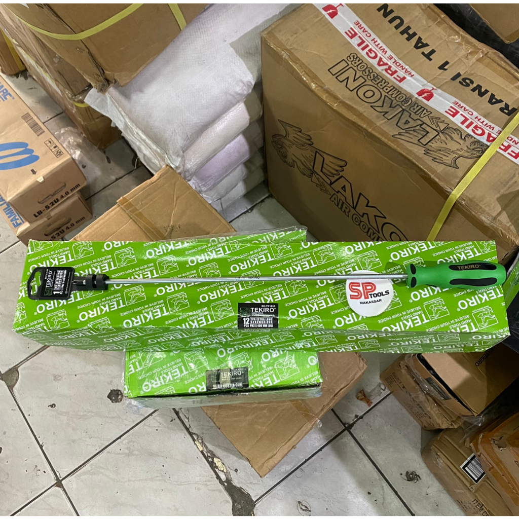 OBENG BUNGA PLUS PANJANG 40CM 5.5MM X 400MM PH1 PH2 TEKIRO GAGANG TPR