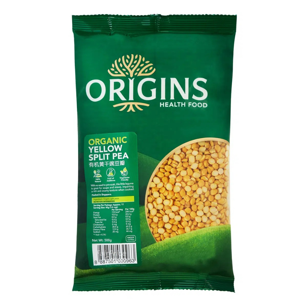 

Origins Healthfood Organic Split Pea Yellow 500g