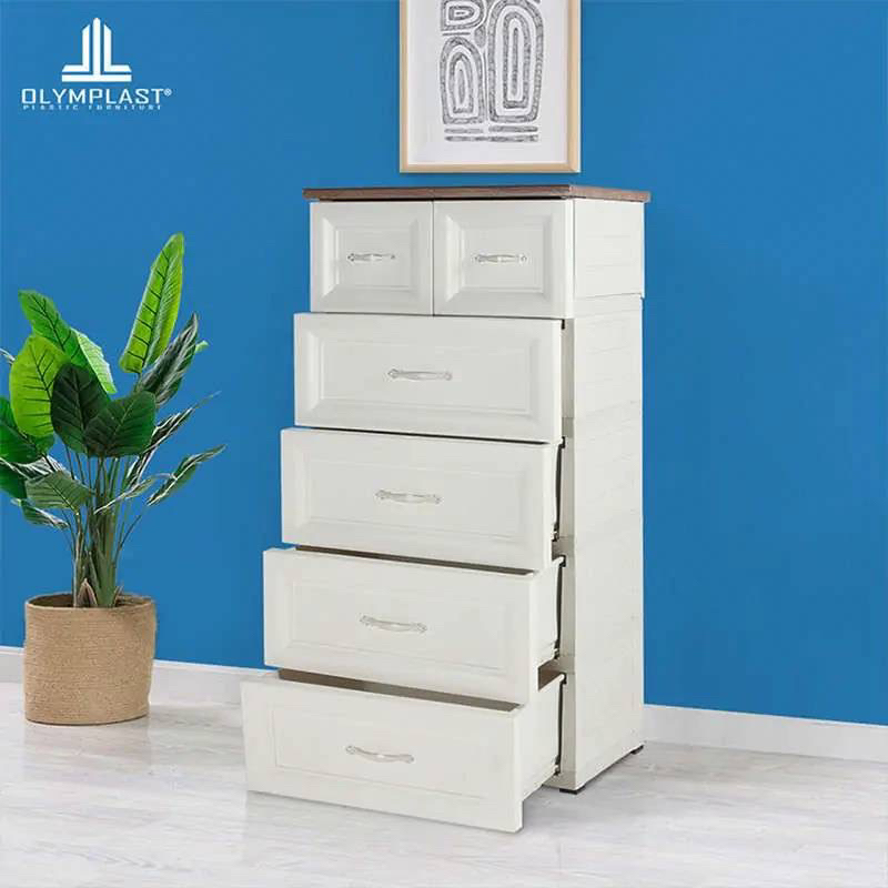 ODC CLASSIC 05 B (putih)/Laci Penyimpanan Plastik Klasik 5 Susun/Drawer Cabinet Serbaguna