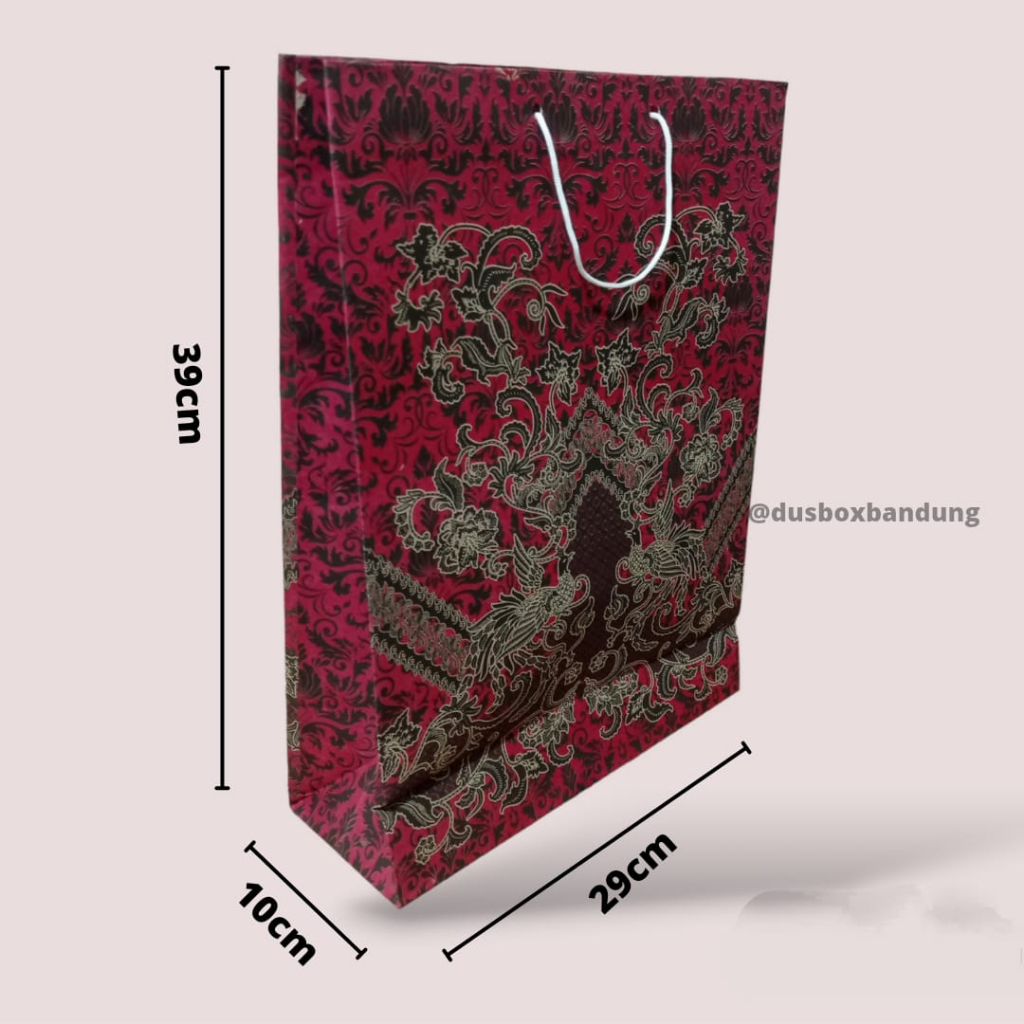 

UK 29x10x39 PaperBag Model Batik Bagus Untuk Nikahan Souvenir Kado Anniversary Ulang tahun murah