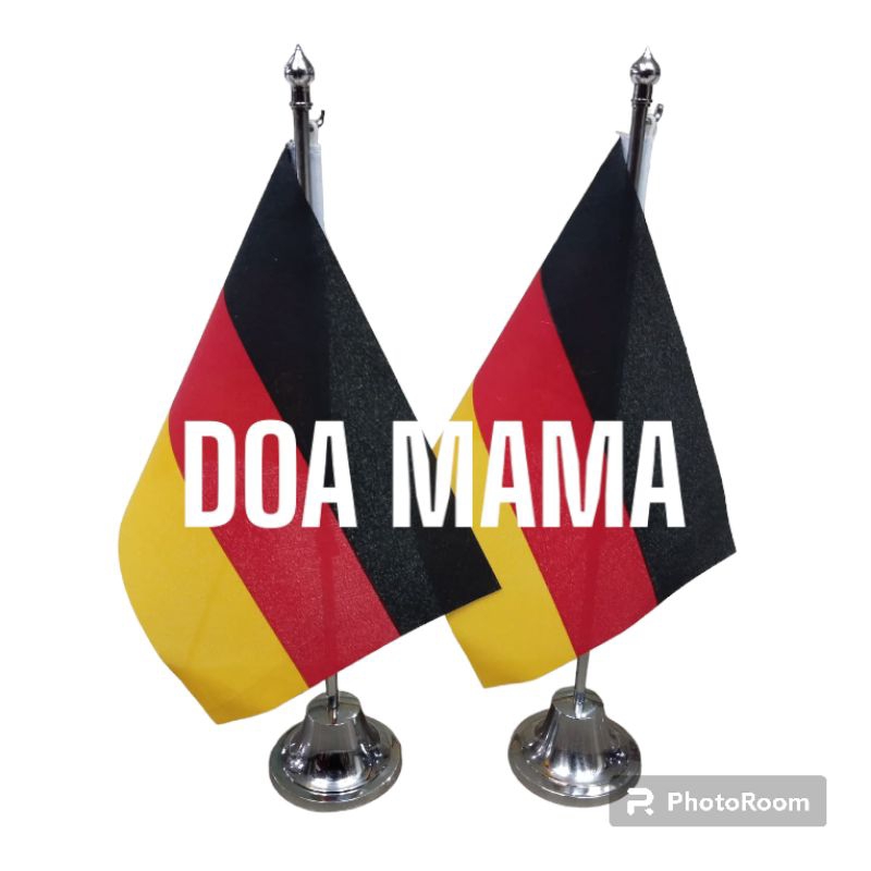 

tiang stenlis meja+bendera Jerman