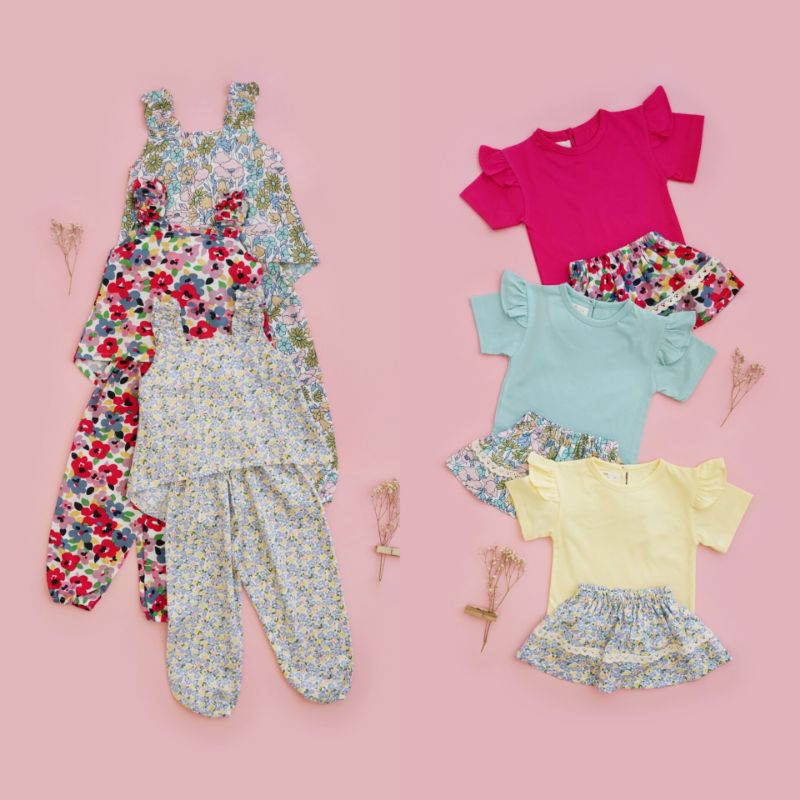 Hi Lubna - Tanktop Set dan Bloomers Set Flower Series Kids Embassy - Setelan Baju Anak Perempuan Mot