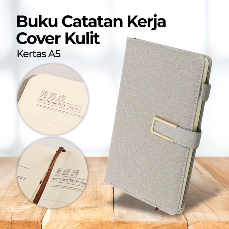 

LemonBest Notebook Buku Jurnal Agenda Catatan Harian Diary Cover Kulit A5