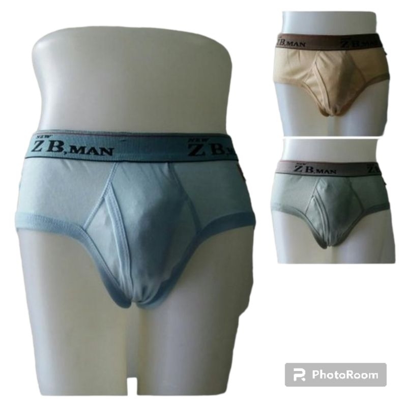 6pcs celana dalam zb man karet pinggang boxer cd pria zb man boxer