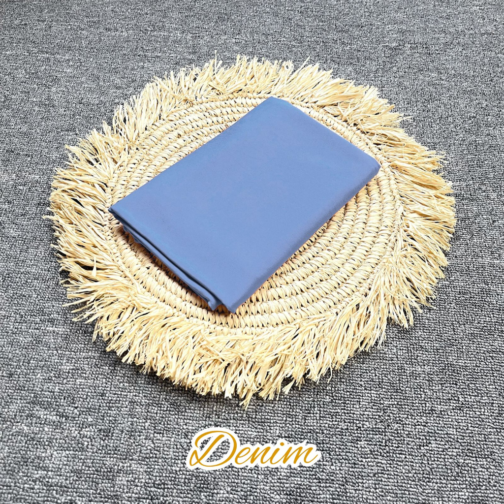 Pashmina Kaos Jersey II Hijab Jersey II Pashmina Mleyot Flowly-DENIM