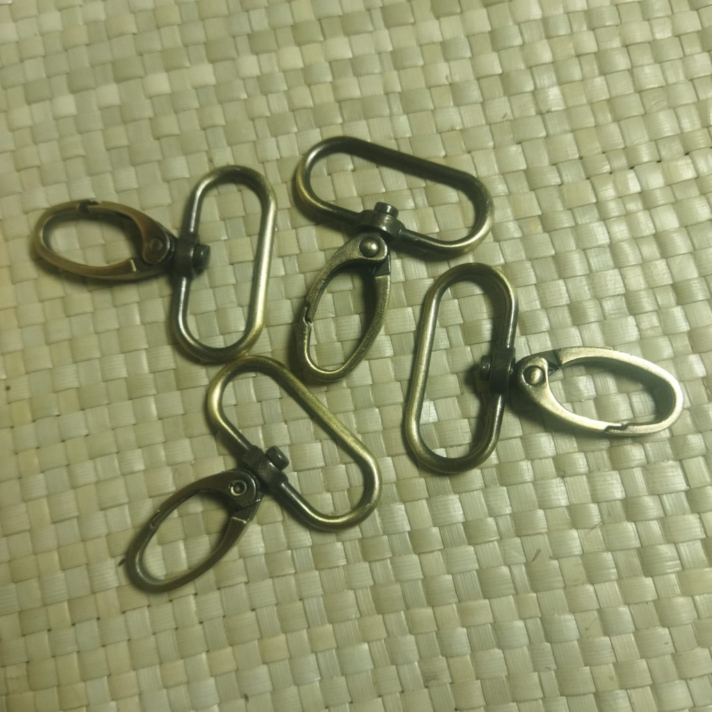 AKSESORIS PENGAIT TAS ATG BAKAR DAN GOLD 3CM