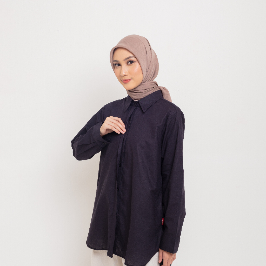 RECOMMENDED DAUKY ATASAN TUNIK KEMEJA WANITA TUNIC BASIC KATUN PRADA & PAMELA