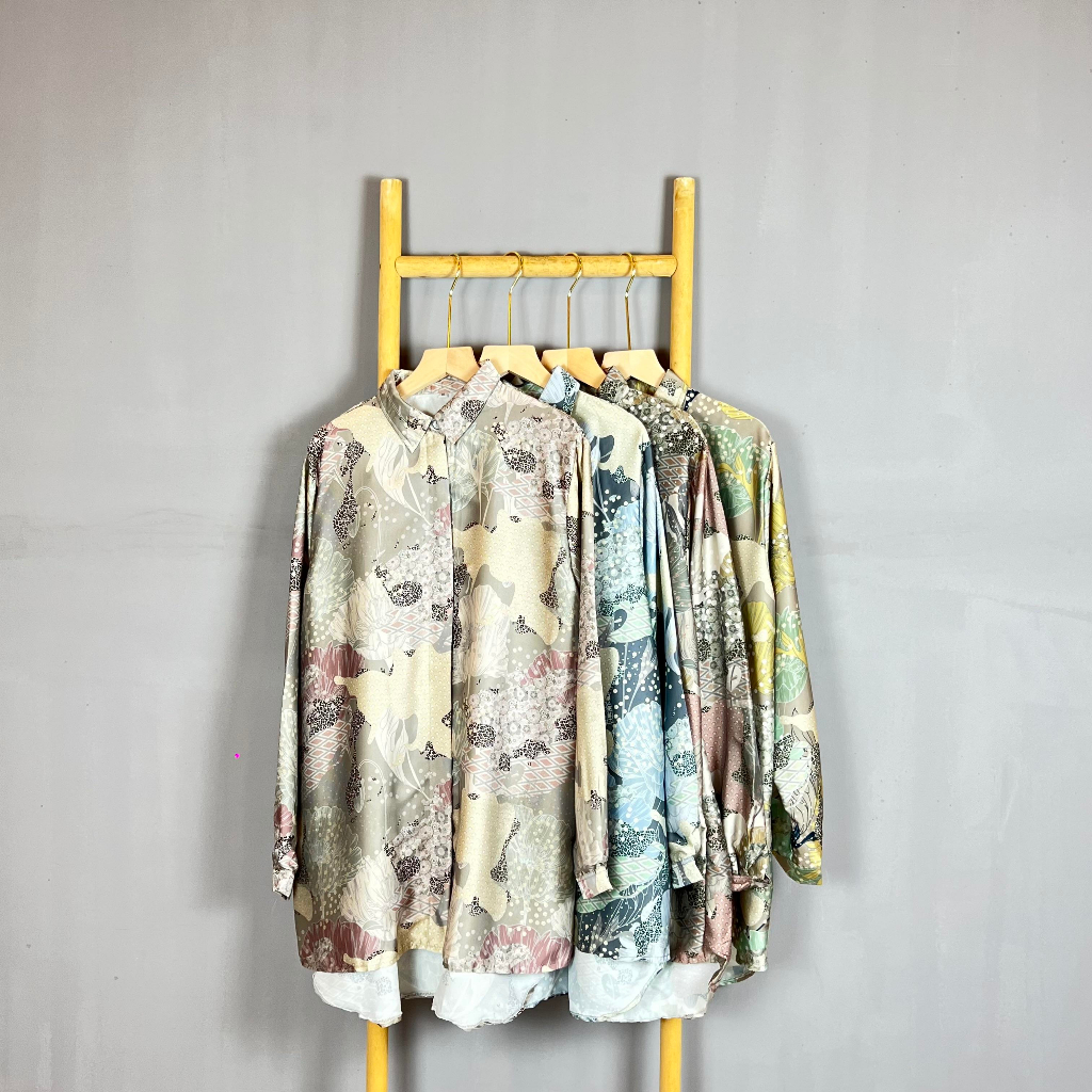 CACA LD 120 - Atasan Fashion Muslim Wanita Silk Panjang Baju