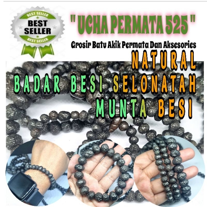 gelang batu munta besi batu badar besi selonatah asli