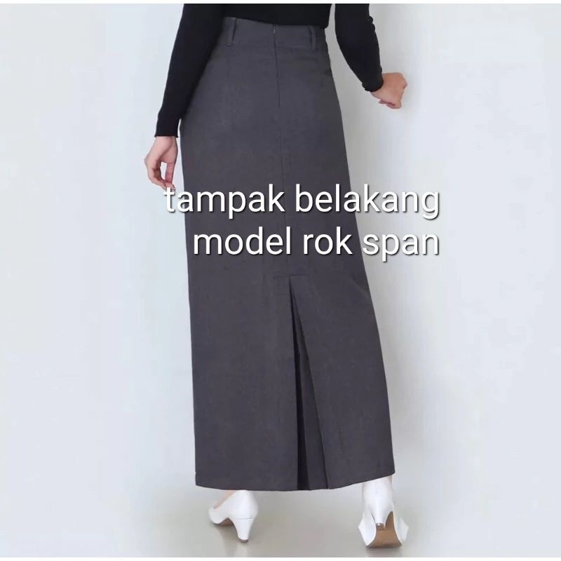 ROK KERJA PANJANG WANITA SPAN dan Model LEBAR A