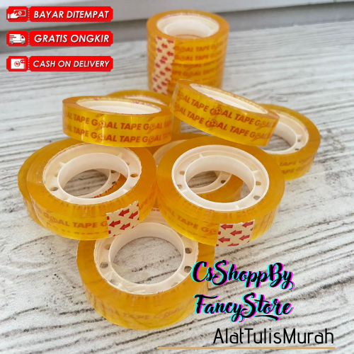Solatip Mini Bening Ukuran Sedang 1roll Perlengkapan Sekolah Bisa COD