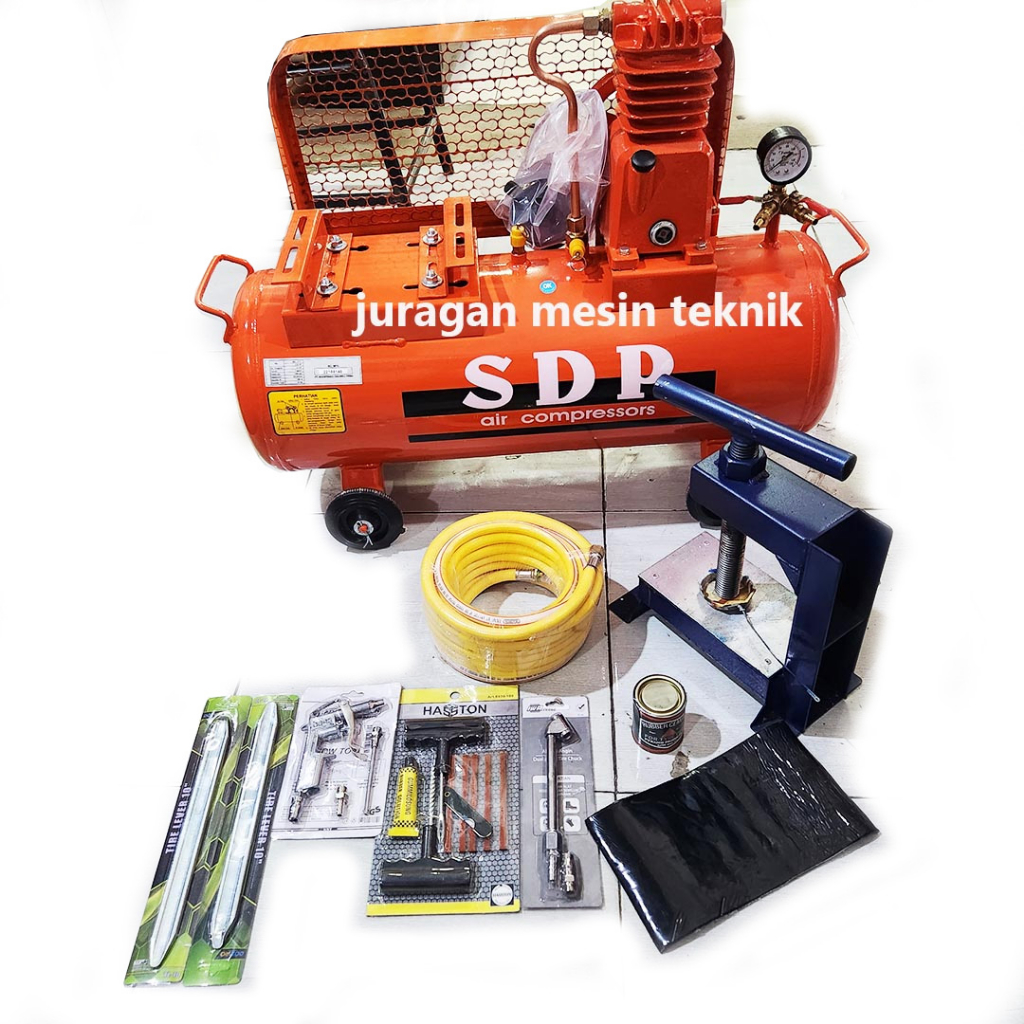 Tabung Kompresor Angin Bensin SDP 1/4HP 30 Liter Tanpa Mesin Penggerak