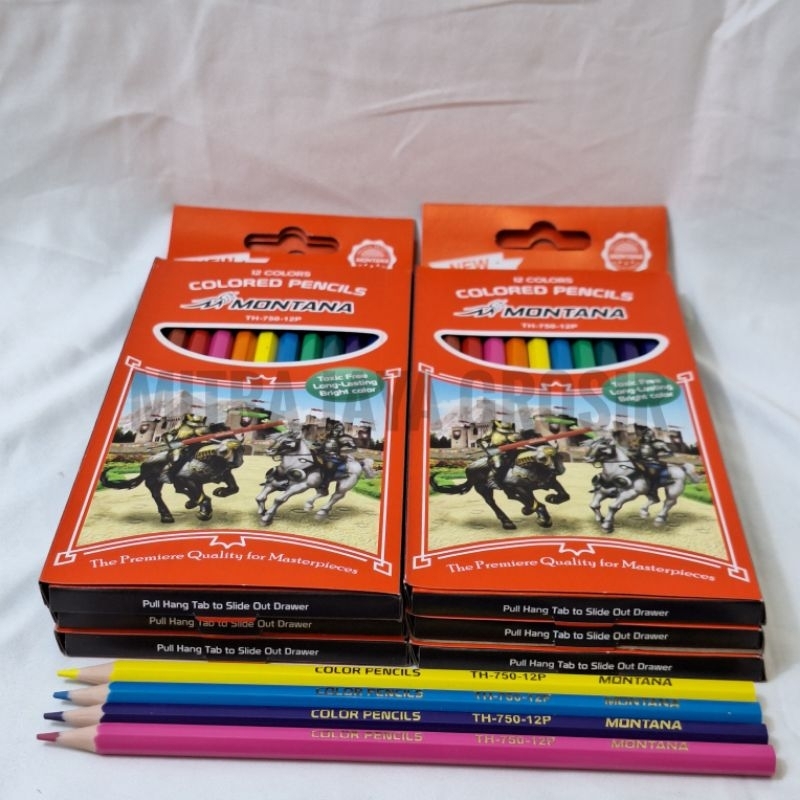 

Colored Pencils MONTANA Panjang TH-750-12P/Pensil Kayu/Pensil Gambar Warna