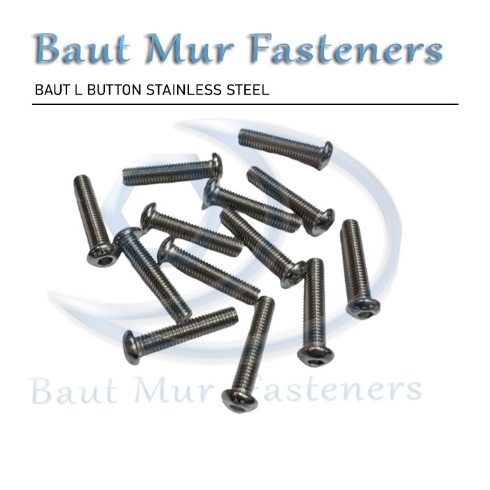 BAUT L BUTTON M6 X 12 | BUTTON HEAD SOCKET CAP STAINLESS STEEL