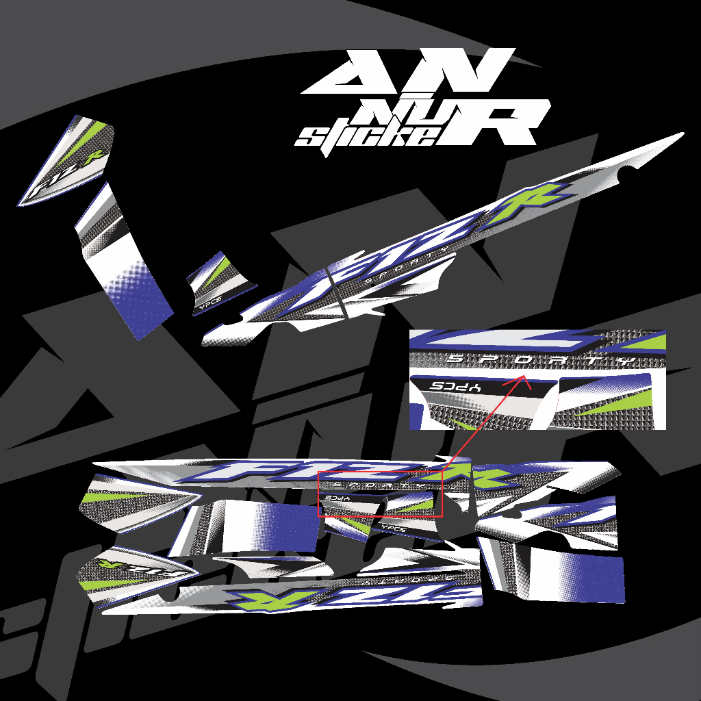 STRIPING STIKER FIZ R 2004 CUSTOM FULL CLUTCH/ STIKER FIZ R SPORTY 2004