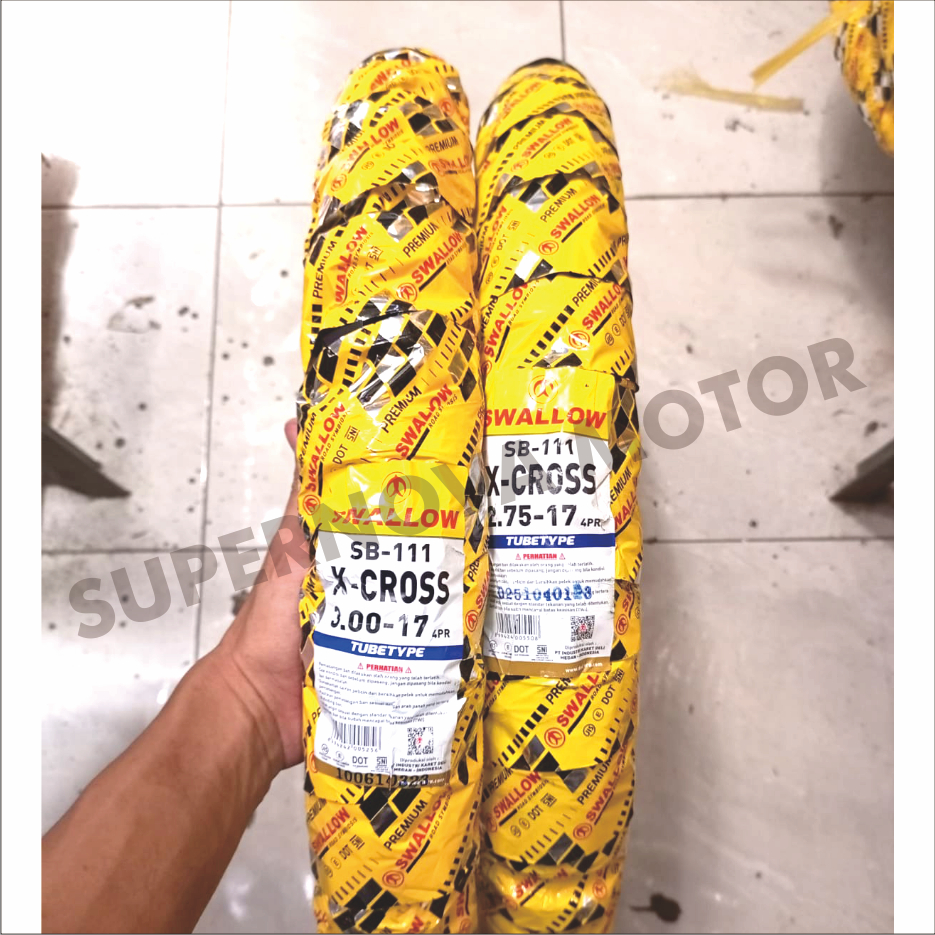 BAN LUAR SWALLOW SB-111 X CROSS 250, 275, 300, 350 RING 17 BAN MOTOR CROSS OFFROAD TUBETYPE SWALLOW