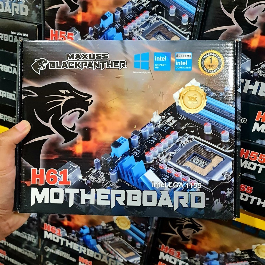 Motherboard Black Panther H61 Socket LGA 1155 (H61, DDR3, SATA3)