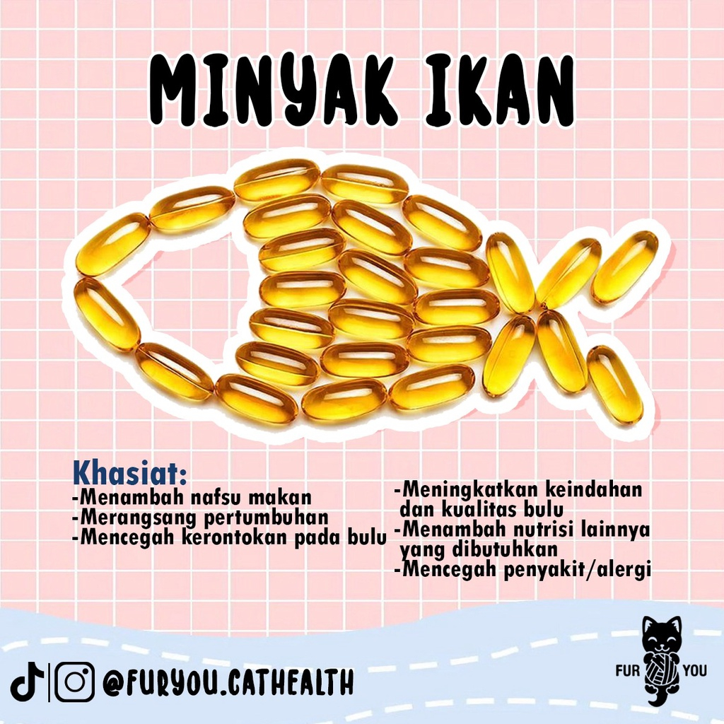 Fish oil minyak ikan vitamin bulu kucing minyak ikan termurah minyak ikan murah minyak ikan grosir