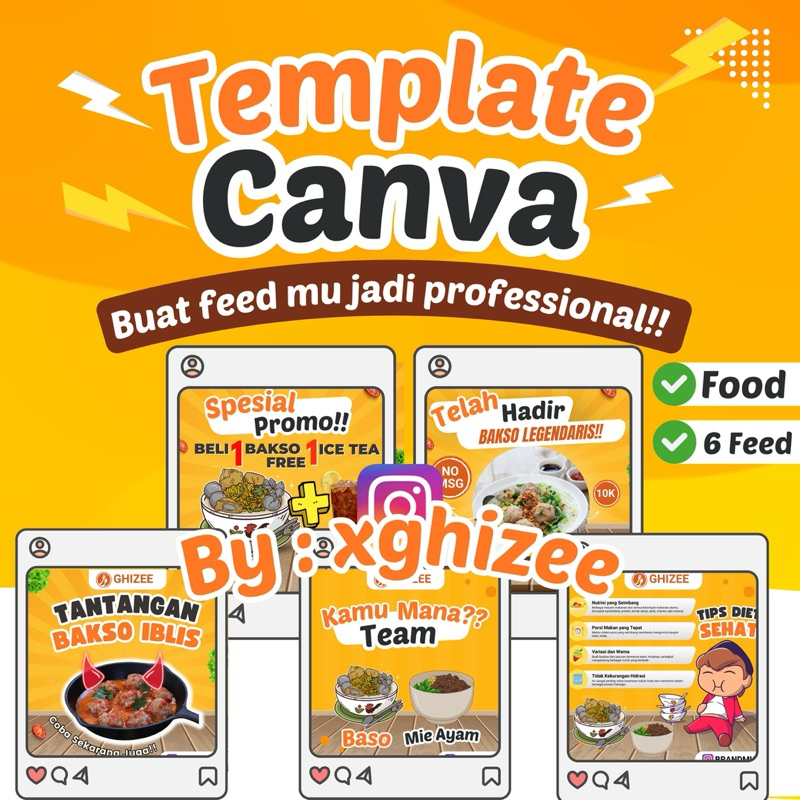 50 Template Canva Feed Instagram/Sosmed/Jasa Edit By Ghizee