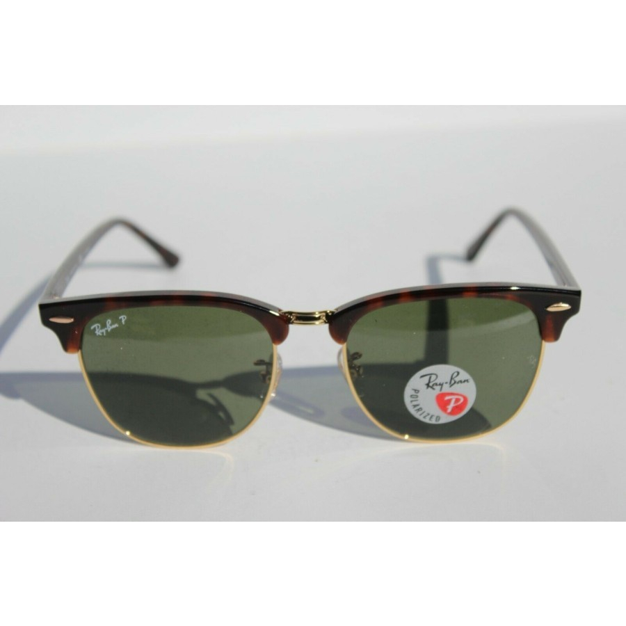 RayBan Clubmaster Tortoise/Gray Lensa Polarized Original-bl