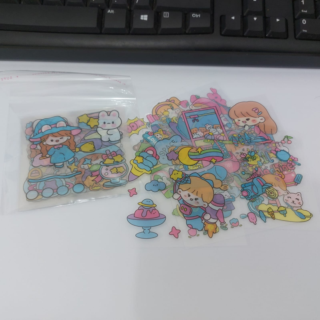 

STICKER SET LUCU LEMBARAN ISI 20LEMBAR COCOK UTK FREEBIES DIARY JOURNALING RANDOM