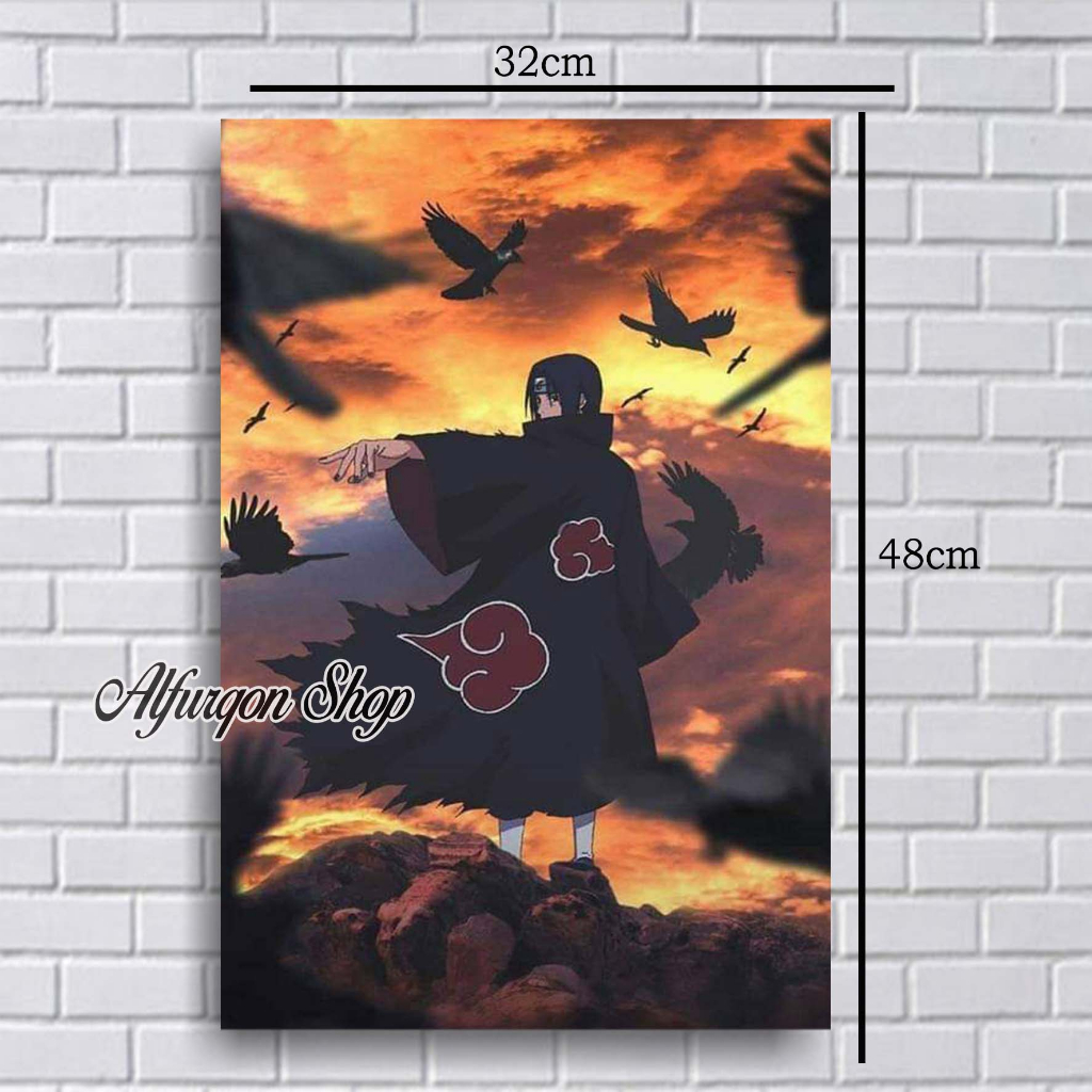 POSTER ANIME POSTER ITACHI UCHIHA POSTER NARUTO POSTER MURAH