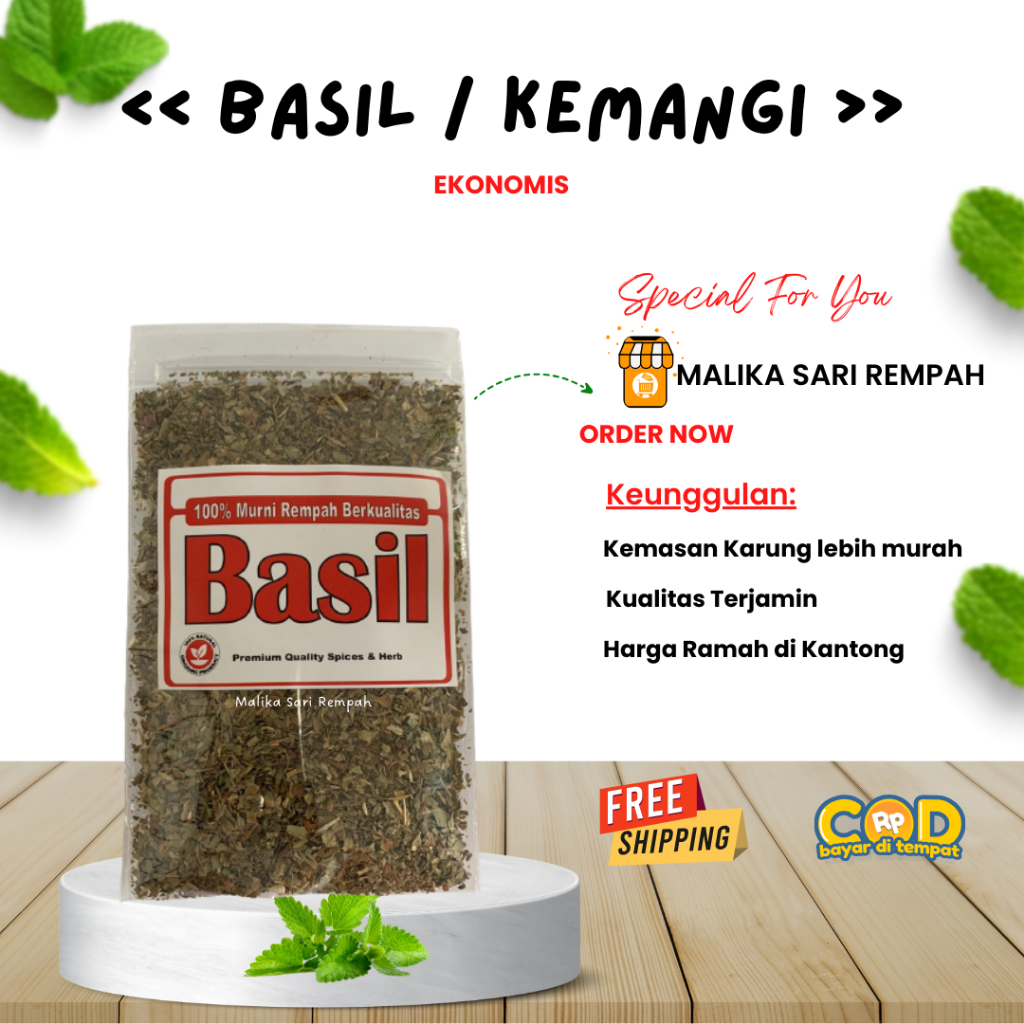 

Basil / Kemangi Ekonomis [ 25 gram]-MSR