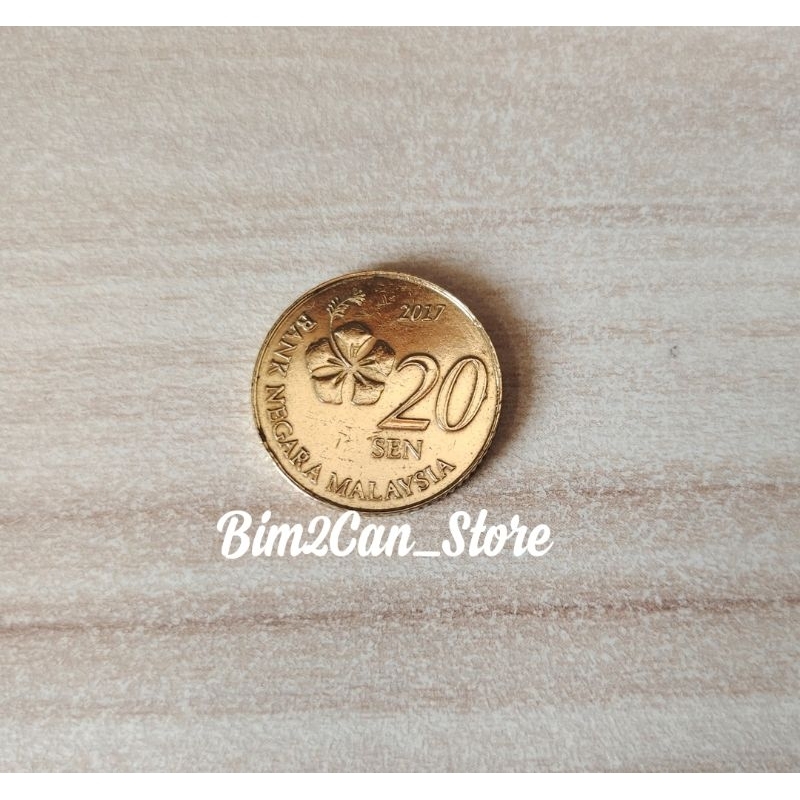 Numismatik Koin Kuno Malaysia 20 sen