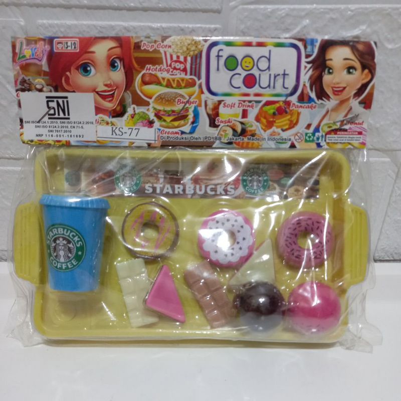 MAINAN ANAK PEREMPUAN  NAMPAN + DONUT KECIL MAINAN MURAH MERIAH