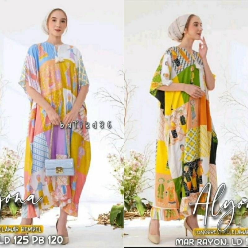 LONGDRESS KAFTAN MEMORIES BU TEJO SEMERBAK BATIK ORIGINAL RAYON PREMIUM DASTER TERBARU DASTER BUMIL 