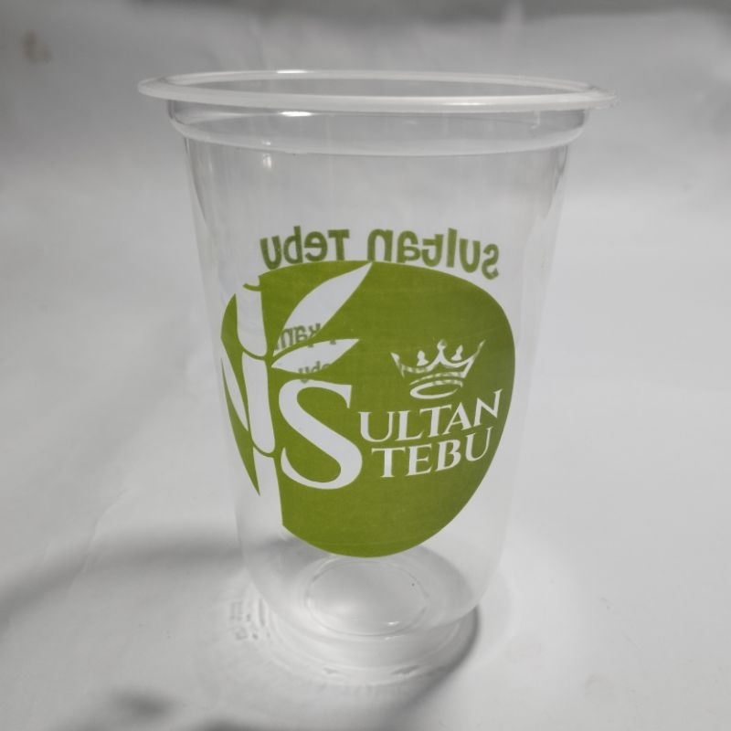 Sablon gelas cup oval merk hokaku 12oz 14oz 16oz