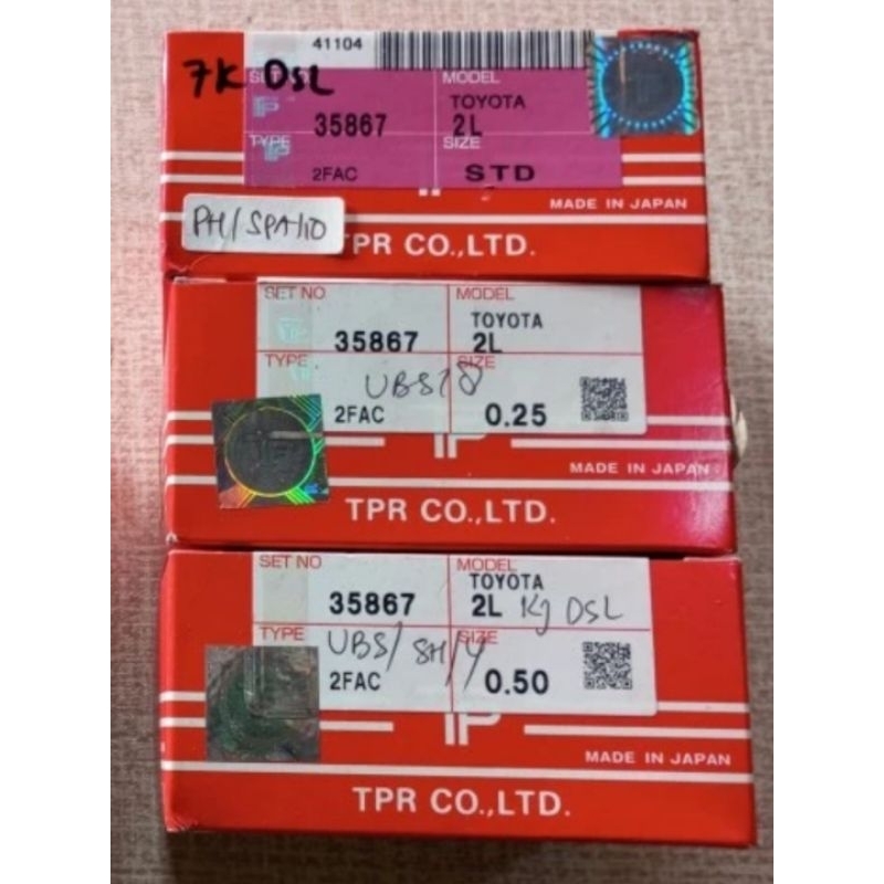 Ring Seher Kijang Diesel 2L TP Asli Japan (031023)