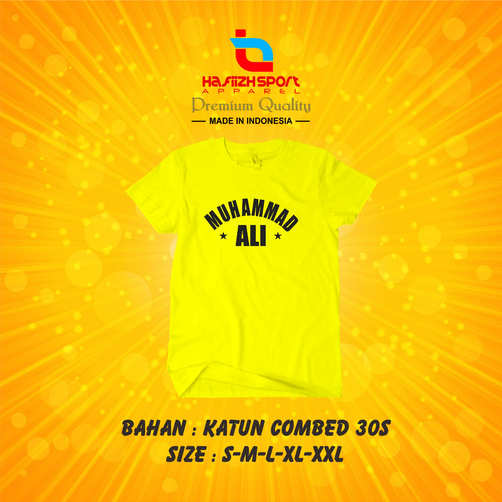 KAOS BAJU MUHAMMAD ALI PETINJU LEGENDARIS PREMIUM