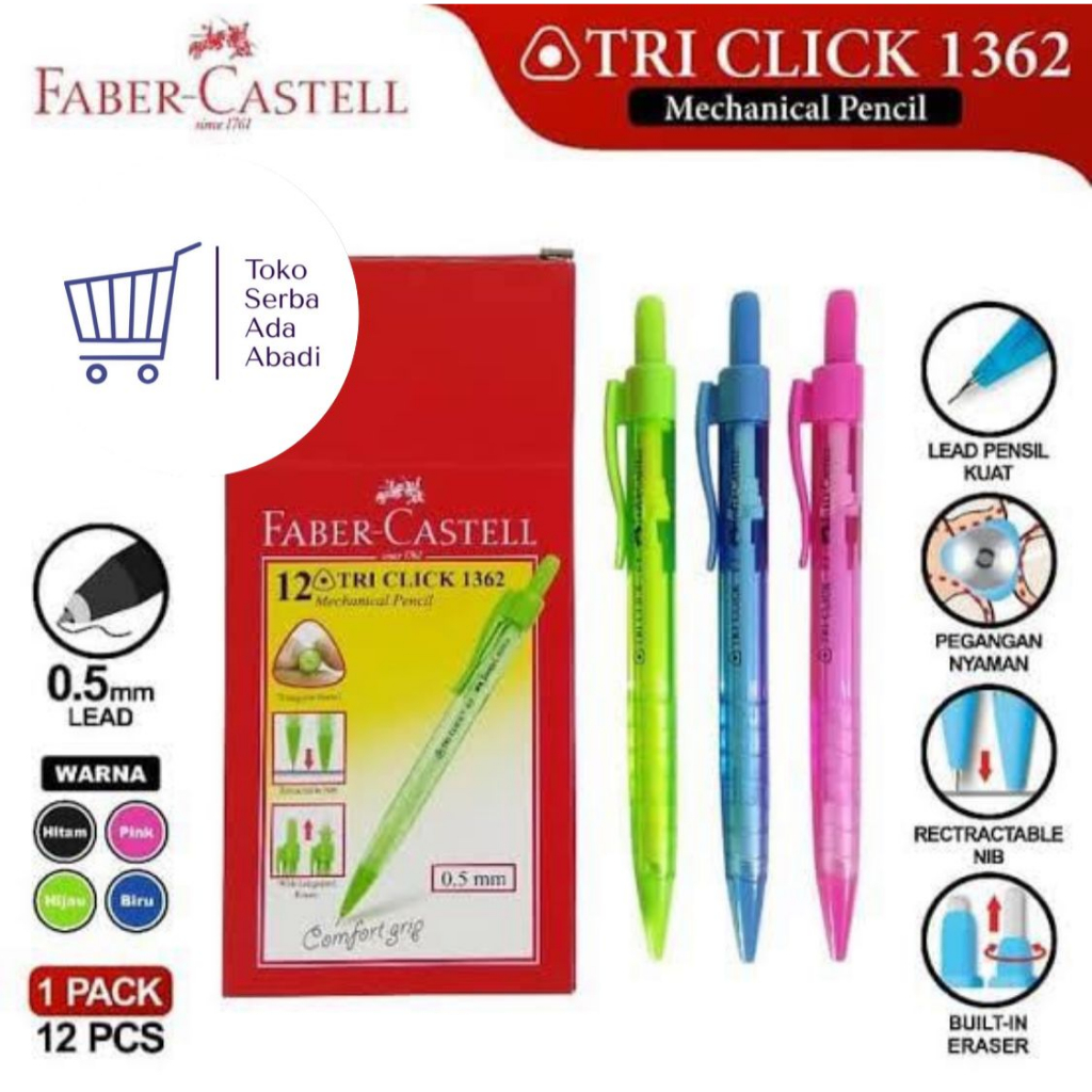 

Tri Click Faber Castell Pulpen Mekanik #13620012WY